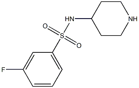 3-fluoro-N-piperidin-4-ylbenzenesulfonamide Structure