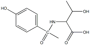 3-hydroxy-2-[1-(4-hydroxyphenyl)acetamido]butanoic acid 구조식 이미지