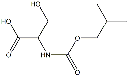 3-hydroxy-2-{[(2-methylpropoxy)carbonyl]amino}propanoic acid Structure