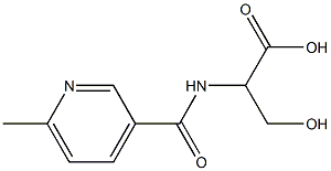 3-hydroxy-2-{[(6-methylpyridin-3-yl)carbonyl]amino}propanoic acid 구조식 이미지