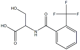 3-hydroxy-2-{[2-(trifluoromethyl)benzoyl]amino}propanoic acid Structure