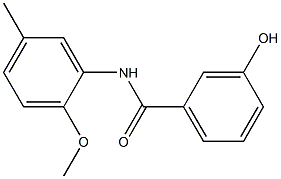 3-hydroxy-N-(2-methoxy-5-methylphenyl)benzamide 구조식 이미지