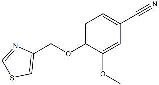 3-methoxy-4-(1,3-thiazol-4-ylmethoxy)benzonitrile 구조식 이미지