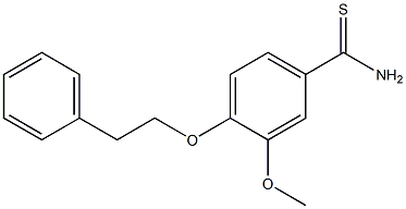 3-methoxy-4-(2-phenylethoxy)benzenecarbothioamide Structure