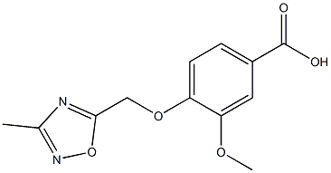 3-methoxy-4-[(3-methyl-1,2,4-oxadiazol-5-yl)methoxy]benzoic acid 구조식 이미지
