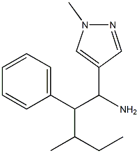 3-methyl-1-(1-methyl-1H-pyrazol-4-yl)-2-phenylpentan-1-amine Structure