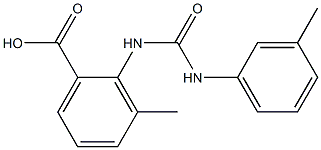 3-methyl-2-({[(3-methylphenyl)amino]carbonyl}amino)benzoic acid 구조식 이미지