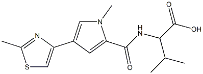 3-methyl-2-({[1-methyl-4-(2-methyl-1,3-thiazol-4-yl)-1H-pyrrol-2-yl]carbonyl}amino)butanoic acid Structure