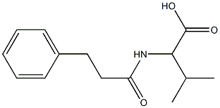 3-methyl-2-[(3-phenylpropanoyl)amino]butanoic acid 구조식 이미지