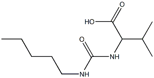 3-methyl-2-[(pentylcarbamoyl)amino]butanoic acid 구조식 이미지