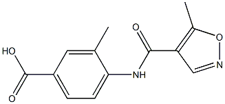 3-methyl-4-{[(5-methylisoxazol-4-yl)carbonyl]amino}benzoic acid Structure