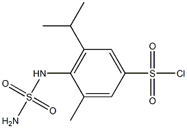 3-methyl-5-(propan-2-yl)-4-(sulfamoylamino)benzene-1-sulfonyl chloride 구조식 이미지