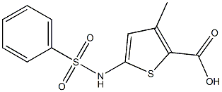 3-methyl-5-[(phenylsulfonyl)amino]thiophene-2-carboxylic acid Structure