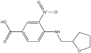 3-nitro-4-[(oxolan-2-ylmethyl)amino]benzoic acid 구조식 이미지