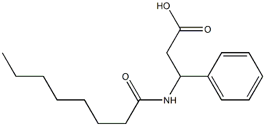 3-octanamido-3-phenylpropanoic acid Structure