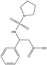 3-phenyl-3-[(pyrrolidine-1-sulfonyl)amino]propanoic acid Structure