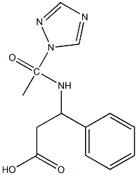 3-phenyl-3-[1-(1H-1,2,4-triazol-1-yl)acetamido]propanoic acid 구조식 이미지