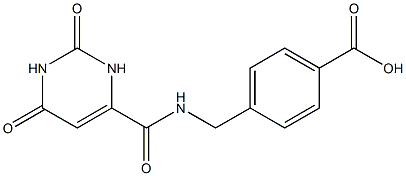4-({[(2,6-dioxo-1,2,3,6-tetrahydropyrimidin-4-yl)carbonyl]amino}methyl)benzoic acid Structure