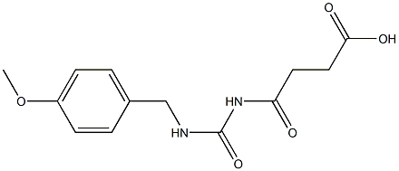 4-({[(4-methoxyphenyl)methyl]carbamoyl}amino)-4-oxobutanoic acid 구조식 이미지