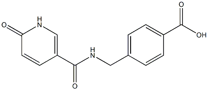4-({[(6-oxo-1,6-dihydropyridin-3-yl)carbonyl]amino}methyl)benzoic acid Structure