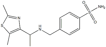 4-({[1-(2,5-dimethyl-1,3-thiazol-4-yl)ethyl]amino}methyl)benzene-1-sulfonamide Structure