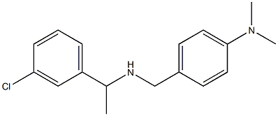 4-({[1-(3-chlorophenyl)ethyl]amino}methyl)-N,N-dimethylaniline Structure