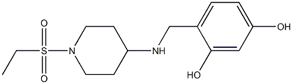 4-({[1-(ethanesulfonyl)piperidin-4-yl]amino}methyl)benzene-1,3-diol Structure