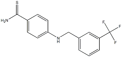 4-({[3-(trifluoromethyl)phenyl]methyl}amino)benzene-1-carbothioamide Structure