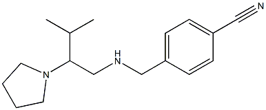 4-({[3-methyl-2-(pyrrolidin-1-yl)butyl]amino}methyl)benzonitrile Structure