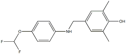 4-({[4-(difluoromethoxy)phenyl]amino}methyl)-2,6-dimethylphenol Structure