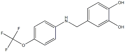 4-({[4-(trifluoromethoxy)phenyl]amino}methyl)benzene-1,2-diol Structure