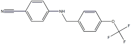 4-({[4-(trifluoromethoxy)phenyl]methyl}amino)benzonitrile Structure
