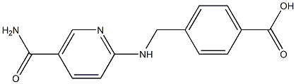 4-({[5-(aminocarbonyl)pyridin-2-yl]amino}methyl)benzoic acid 구조식 이미지