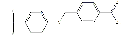 4-({[5-(trifluoromethyl)pyridin-2-yl]sulfanyl}methyl)benzoic acid 구조식 이미지