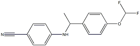 4-({1-[4-(difluoromethoxy)phenyl]ethyl}amino)benzonitrile 구조식 이미지