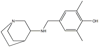 4-({1-azabicyclo[2.2.2]octan-3-ylamino}methyl)-2,6-dimethylphenol 구조식 이미지