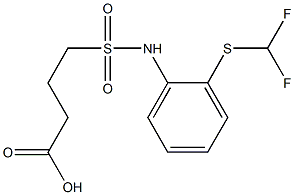 4-({2-[(difluoromethyl)sulfanyl]phenyl}sulfamoyl)butanoic acid Structure