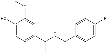 4-(1-{[(4-fluorophenyl)methyl]amino}ethyl)-2-methoxyphenol Structure