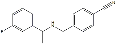 4-(1-{[1-(3-fluorophenyl)ethyl]amino}ethyl)benzonitrile 구조식 이미지