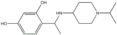 4-(1-{[1-(propan-2-yl)piperidin-4-yl]amino}ethyl)benzene-1,3-diol Structure