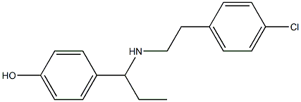 4-(1-{[2-(4-chlorophenyl)ethyl]amino}propyl)phenol 구조식 이미지