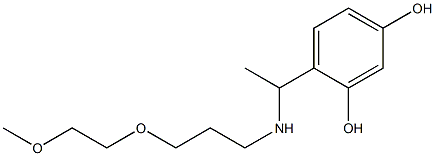 4-(1-{[3-(2-methoxyethoxy)propyl]amino}ethyl)benzene-1,3-diol Structure
