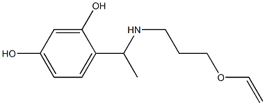 4-(1-{[3-(ethenyloxy)propyl]amino}ethyl)benzene-1,3-diol 구조식 이미지