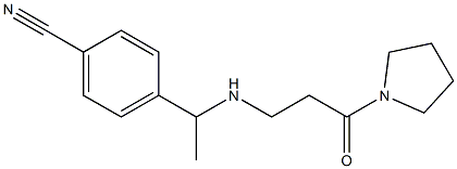 4-(1-{[3-oxo-3-(pyrrolidin-1-yl)propyl]amino}ethyl)benzonitrile 구조식 이미지