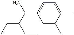 4-(1-amino-2-ethylbutyl)-1,2-dimethylbenzene 구조식 이미지