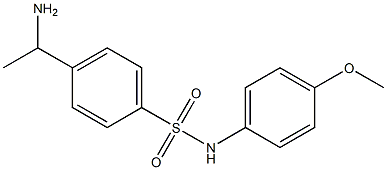 4-(1-aminoethyl)-N-(4-methoxyphenyl)benzene-1-sulfonamide 구조식 이미지
