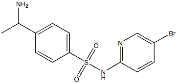 4-(1-aminoethyl)-N-(5-bromopyridin-2-yl)benzene-1-sulfonamide Structure