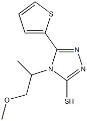 4-(1-methoxypropan-2-yl)-5-(thiophen-2-yl)-4H-1,2,4-triazole-3-thiol 구조식 이미지