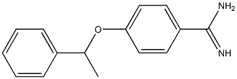 4-(1-phenylethoxy)benzene-1-carboximidamide 구조식 이미지