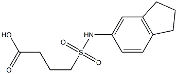 4-(2,3-dihydro-1H-inden-5-ylsulfamoyl)butanoic acid 구조식 이미지